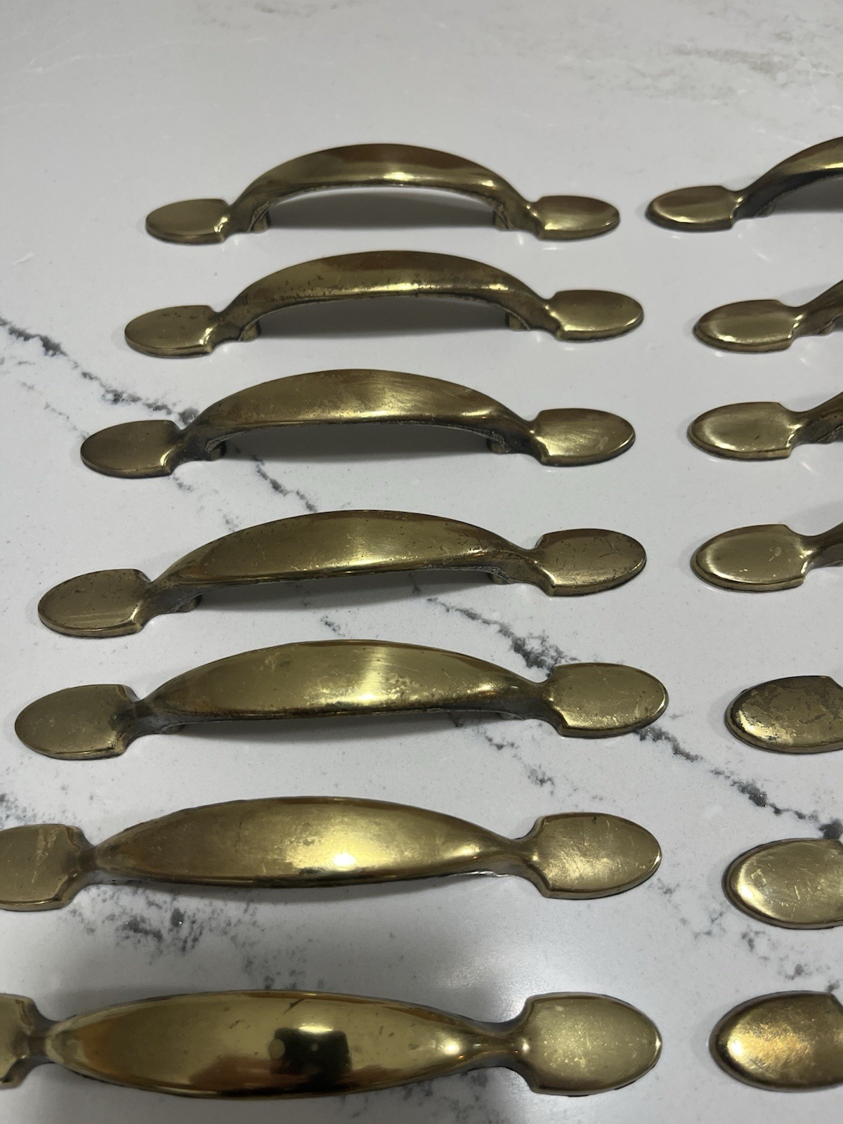 Lot 63 Vintage Amerock Brass Drawer Cabinet Pulls Handles Hardware 1980s