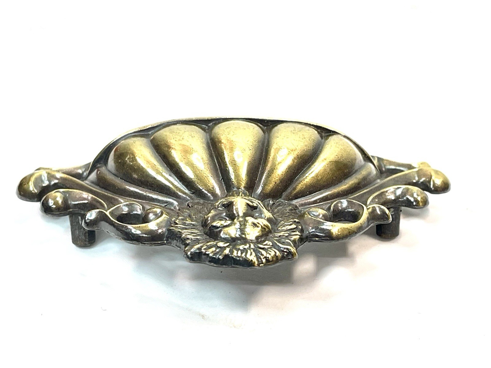 NOS 4.5″ Lion Head Bin Pull Drawer Handle KBC Brass Co