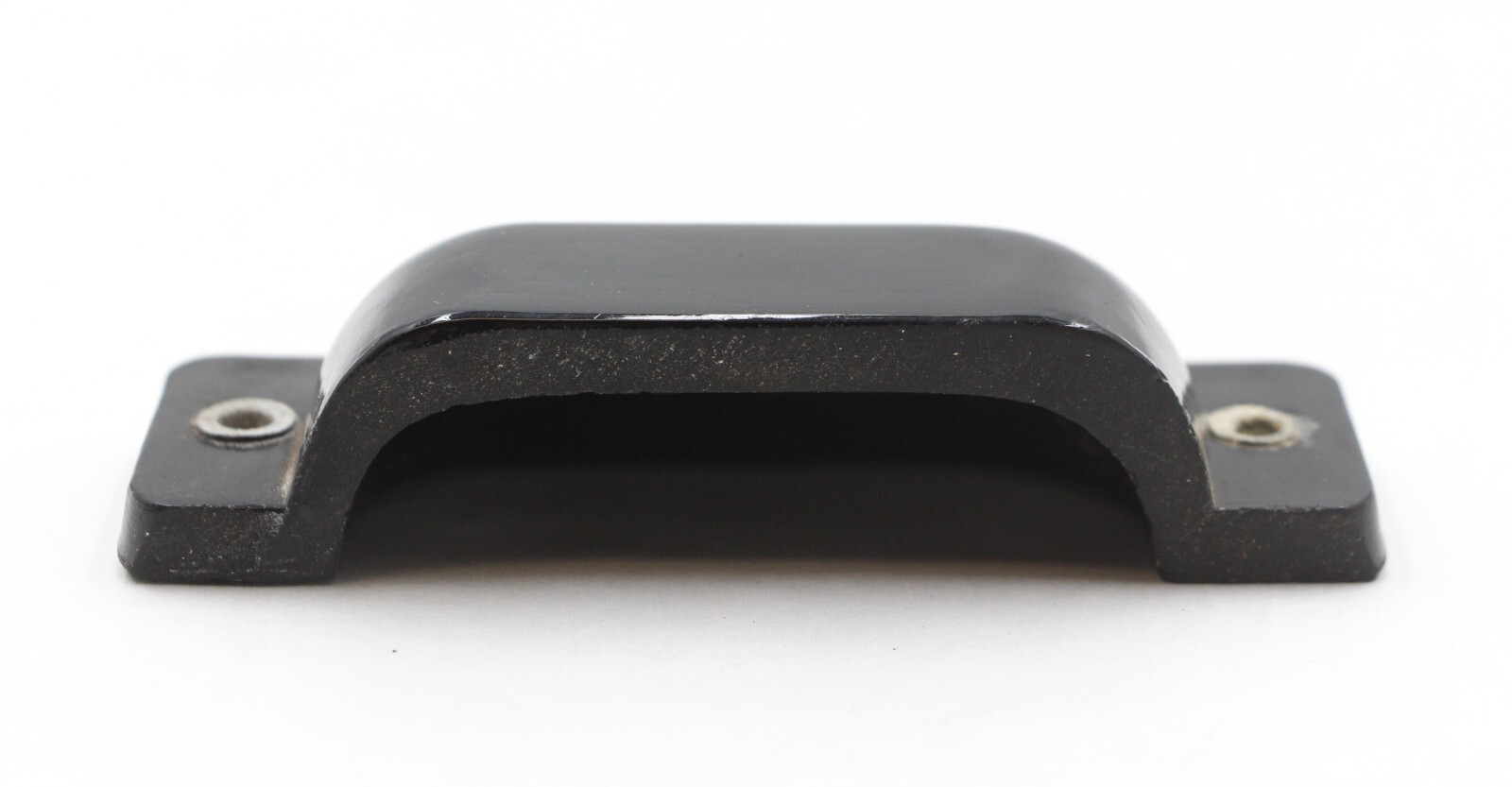 Set of Antique Rare 3.875 in. Black Glass Bin Pulls