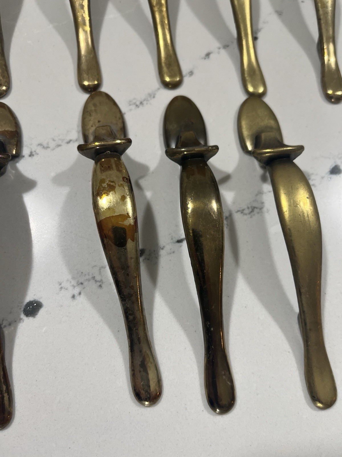 Lot 63 Vintage Amerock Brass Drawer Cabinet Pulls Handles Hardware 1980s