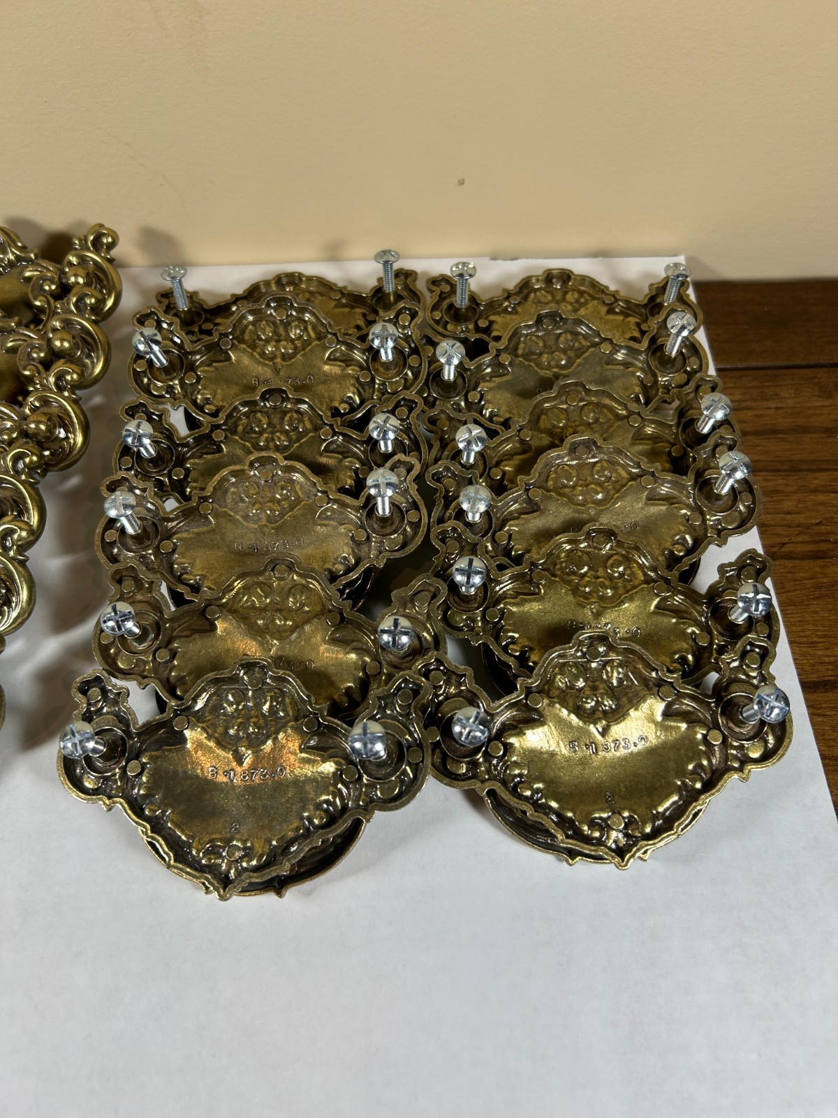Lot of 24 French Provincial Ornate Brass Drawer Pulls Handles B-1873-0