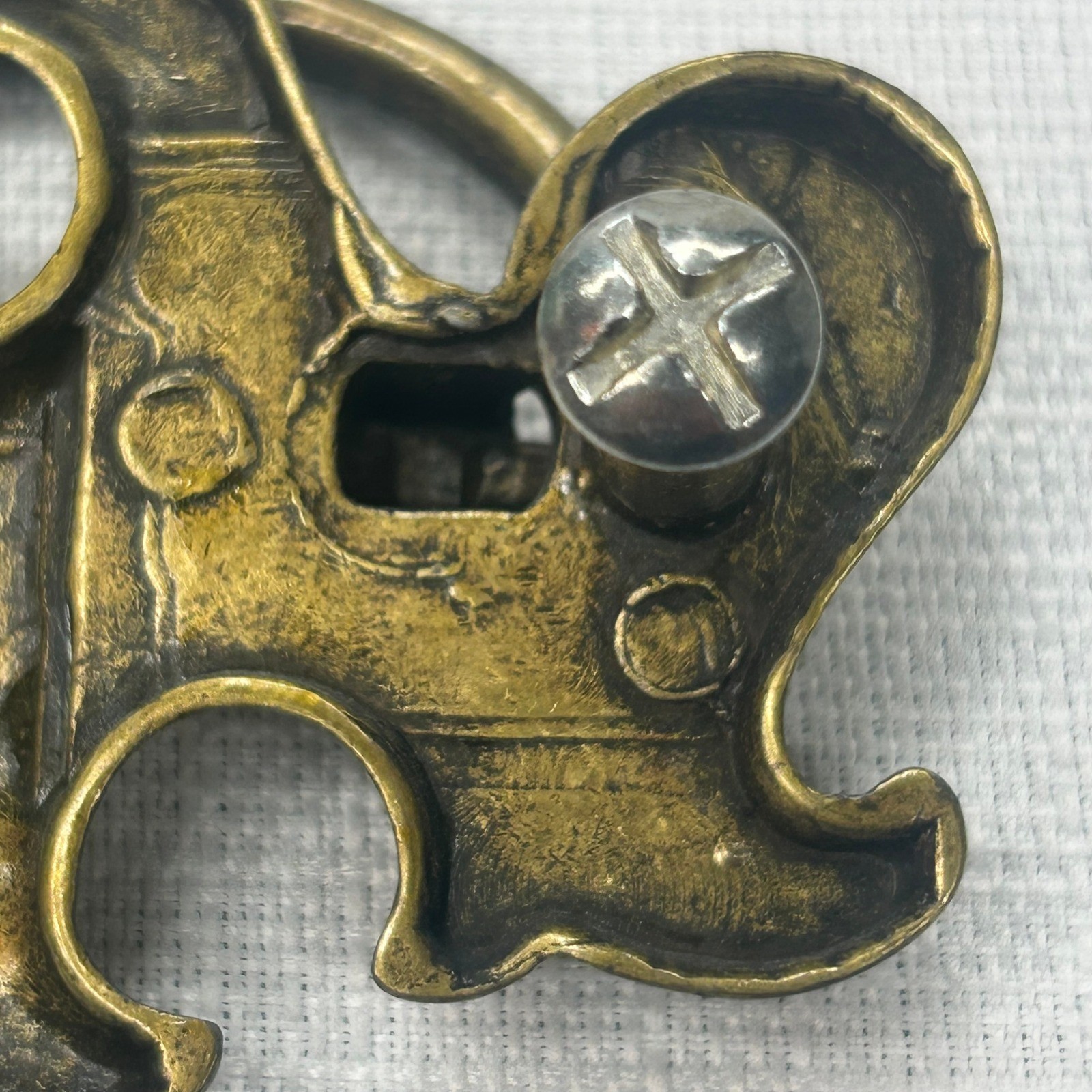 Set of 6 Vintage Chippendale Batwing Brass Drawer Pulls Cabinet Dresser Handles
