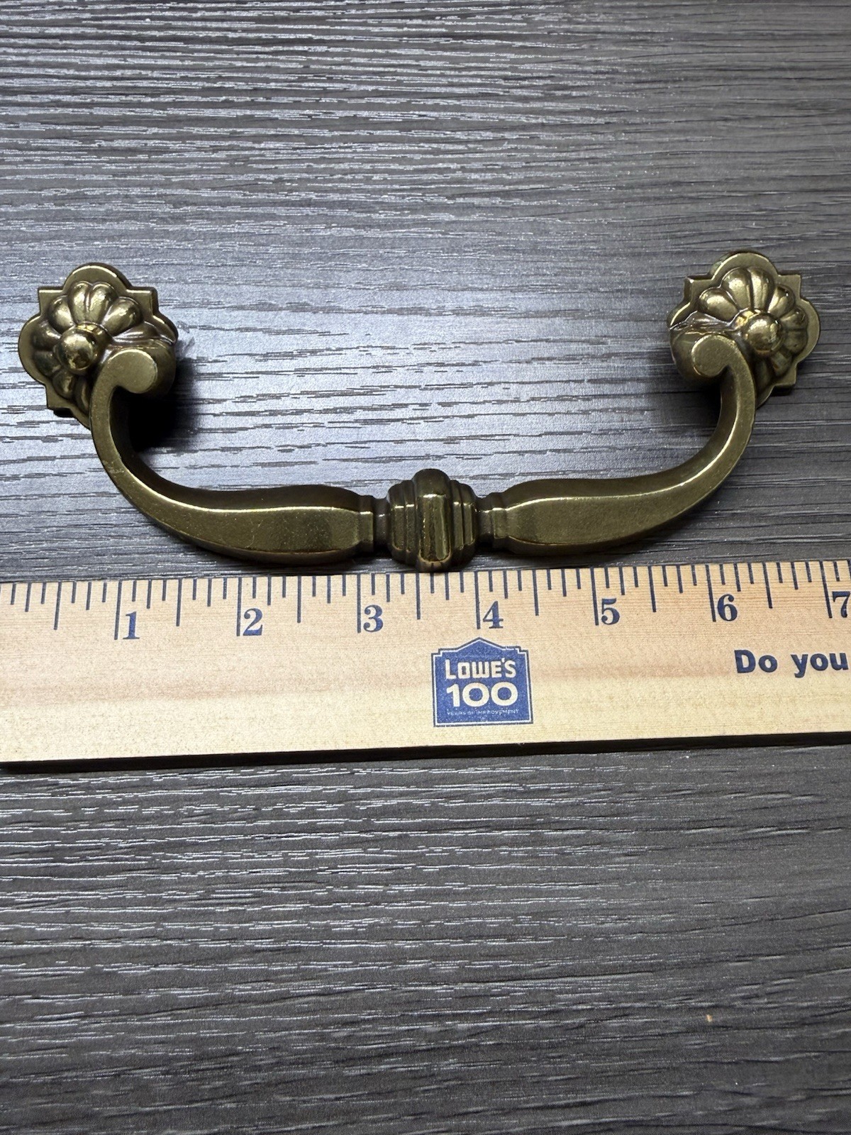 Vintage Keeler Brass Co. Solid Brass Cabinet Drawer Pull 7 Inches Pull (65)