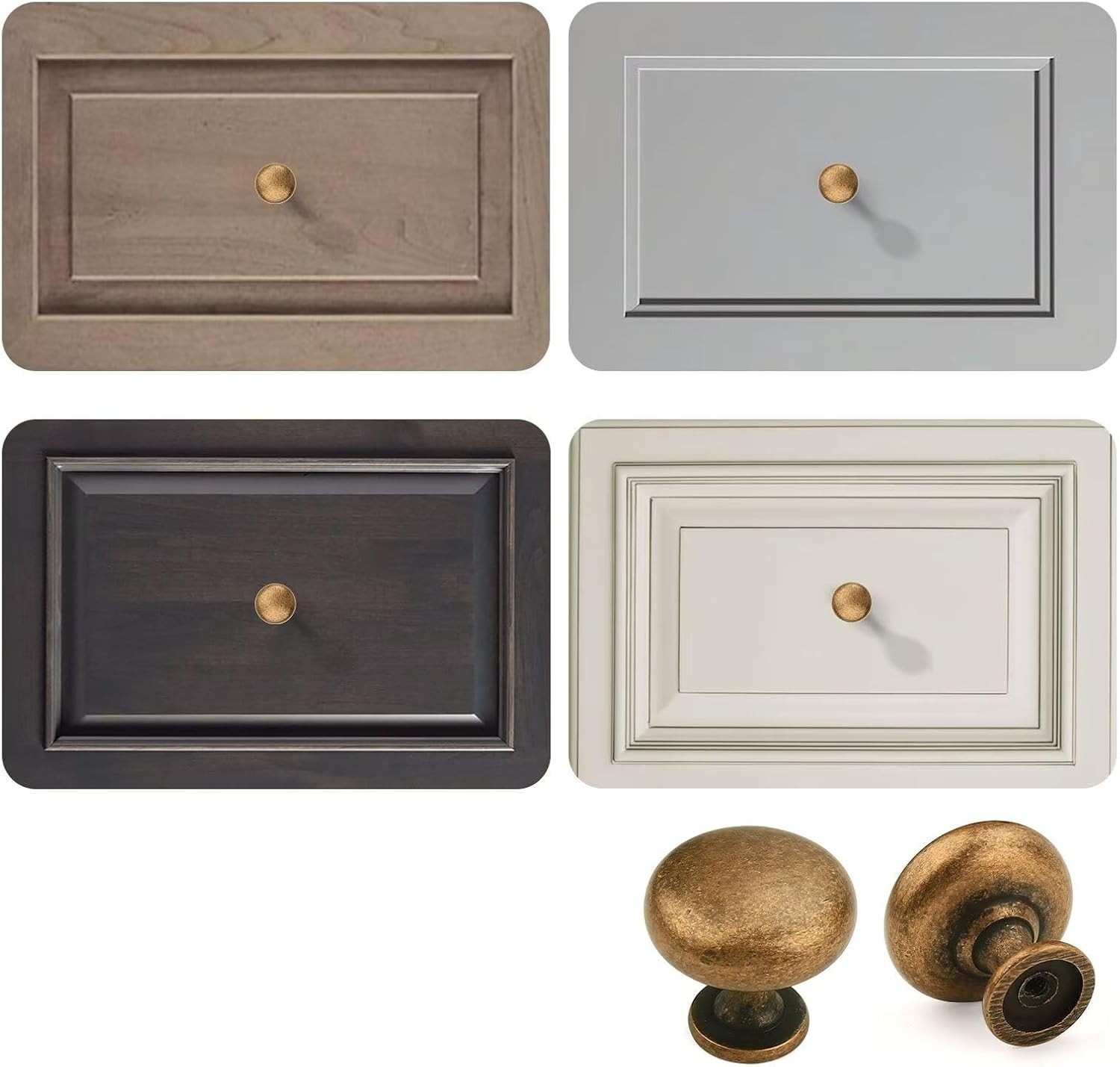 Rust-Resistant Antique Brass Drawer Knobs – 12 Vintage Style Cabinet Pulls