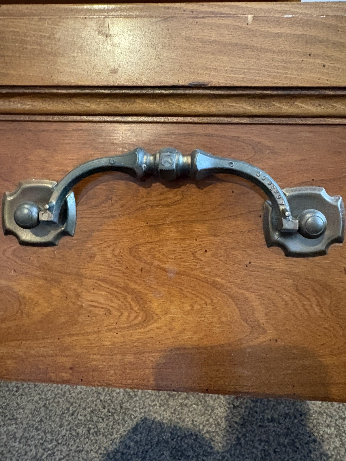 Thomasville Dresser Drawer Pull Brass Vintage MCM Mid Century Drop Bail A6838DC