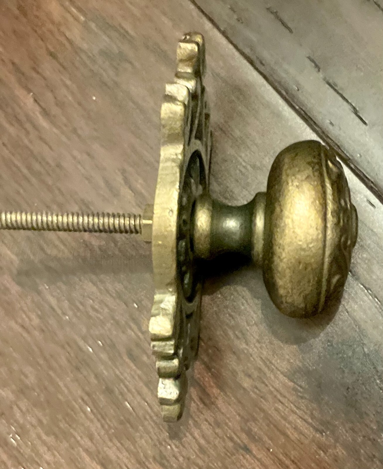 Antique Heavy Brass Drawer Pull Hardware Handle Cabinet Door Knob with backplate