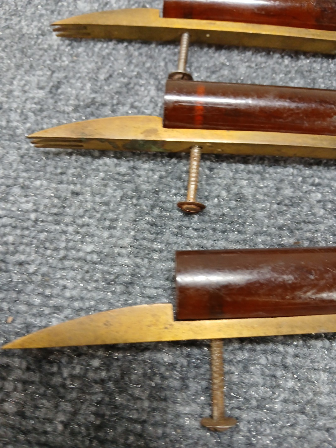 Vintage ANTIQUE Butterscotch Amber Bakelite Drawer Pulls Art Deco Brown