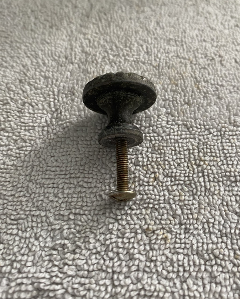 Vintage Drawer Knobs Antique Brass Cabinet Handles Set of 2