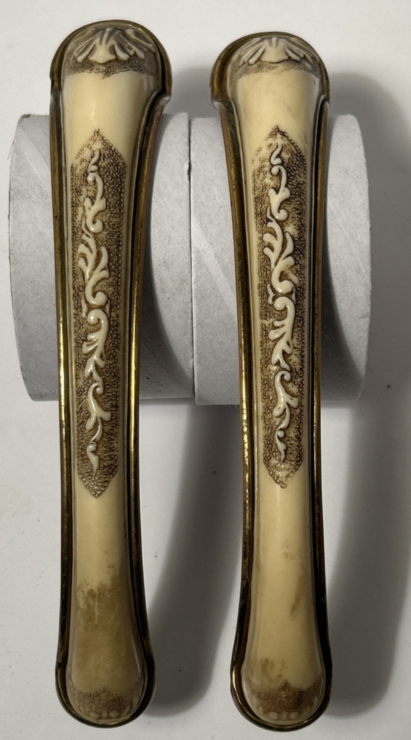 Antique Vintage Bakelite Door Cabinet Handles Pulls Set of 2