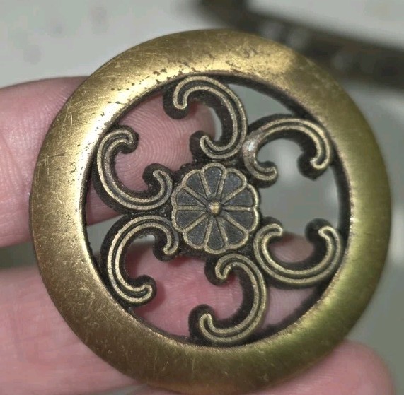 16 Vintage Ajax Drawer Pulls Handles Gold Center Flower Hardware