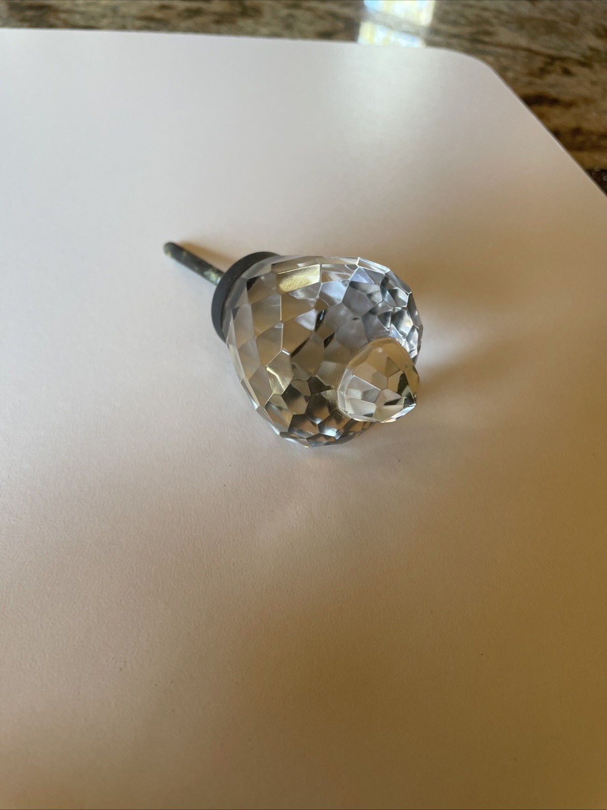 Clear Glass Faceted Drawer/ Cabinet Knob