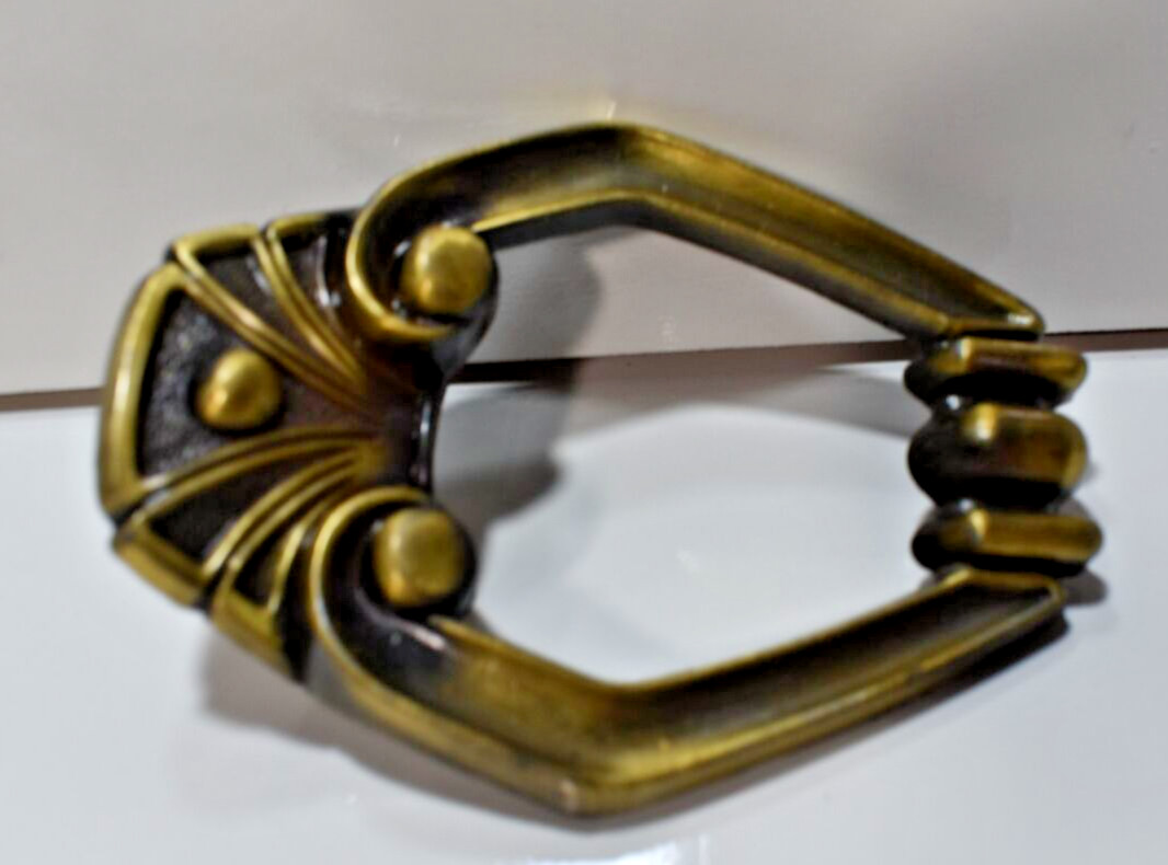 Vintage Antique Brass Bronze Drawer Pulls 44pcs Made in Japan