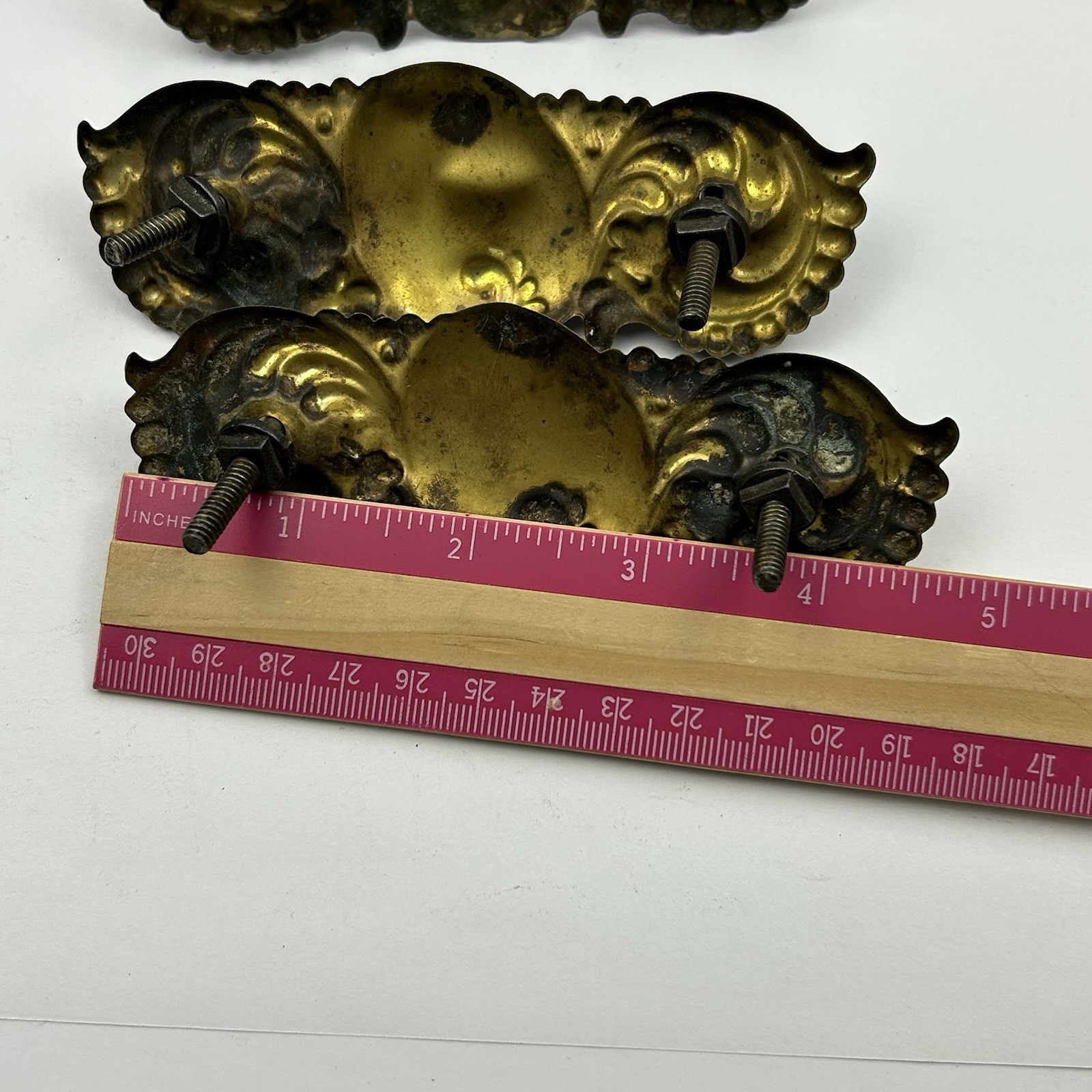 Antique Keeler Brass (KBC) H553 Drawer Pulls & Art Nouveau Hardware Salvage Lot