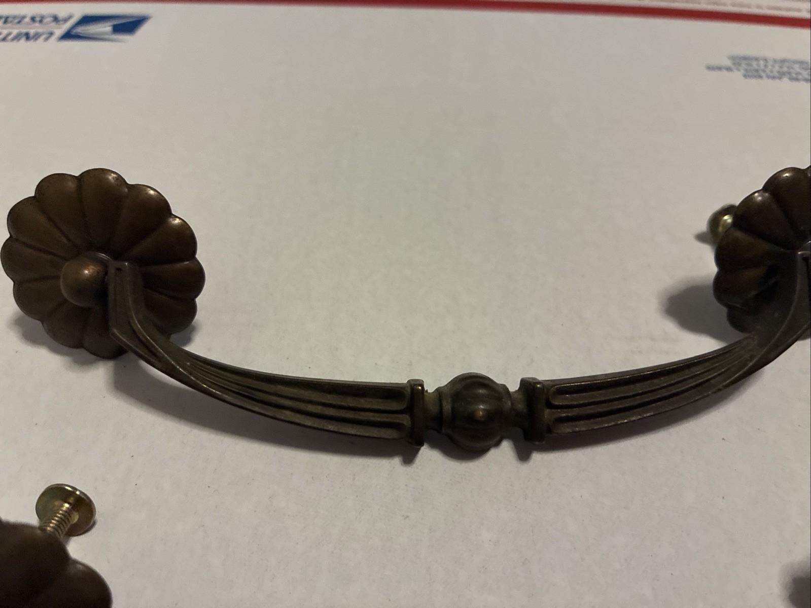 3pcsDrexel Esperanto Drawer Pull Tall Dresser Brass Vintage Drop Bail MCM Handle