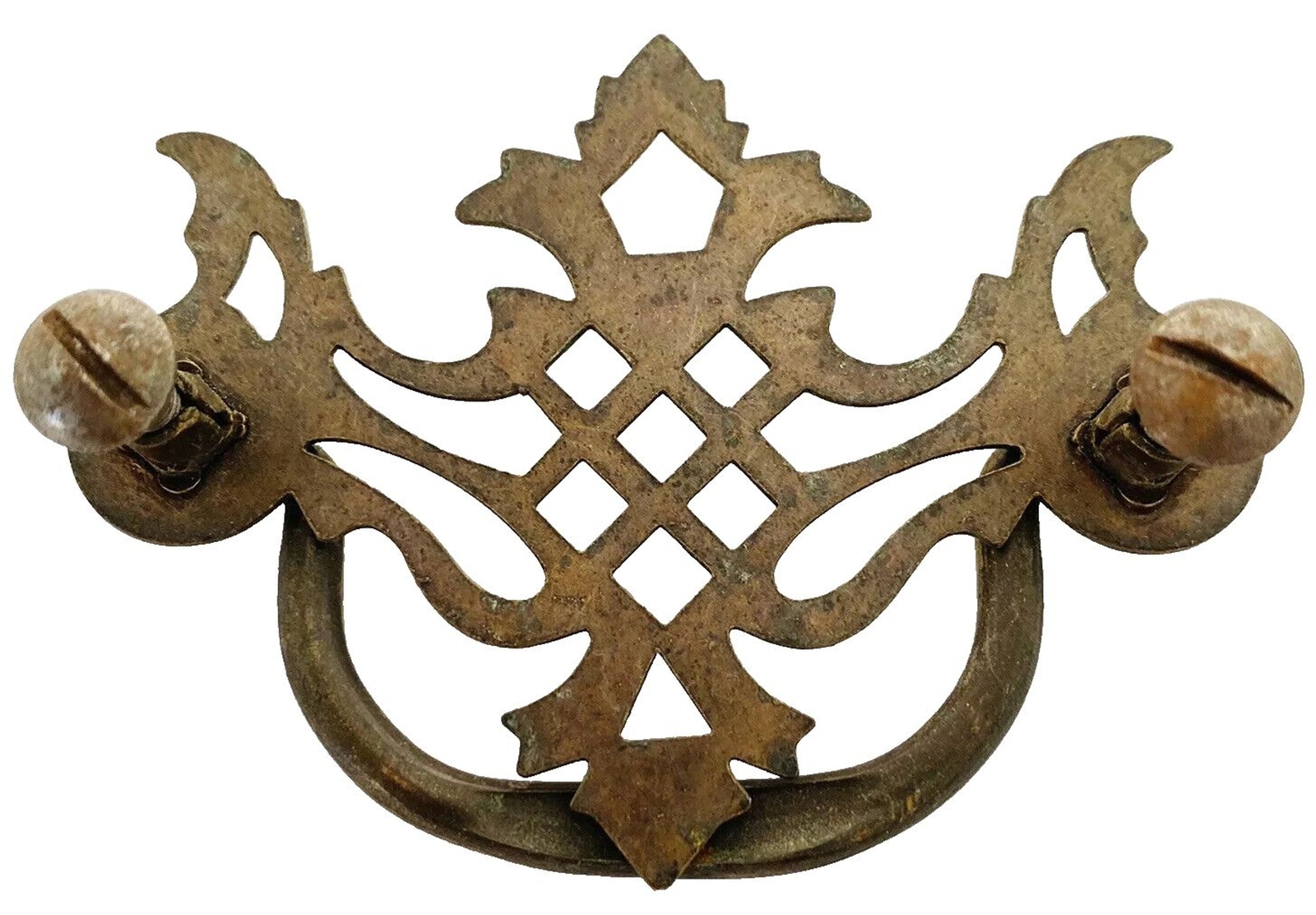 Metal Dresser Knob Drawer Hutch Cabinet Handle Pull Hardware Ornate Brass Color