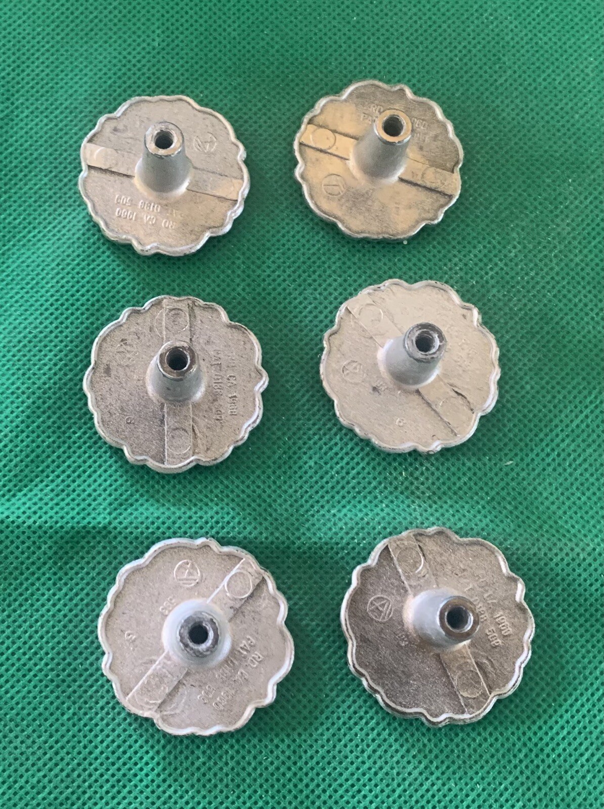 SET 6 Drawer Pull Cabinet Knob French Provincial Mid Century Modern Satin Nickel