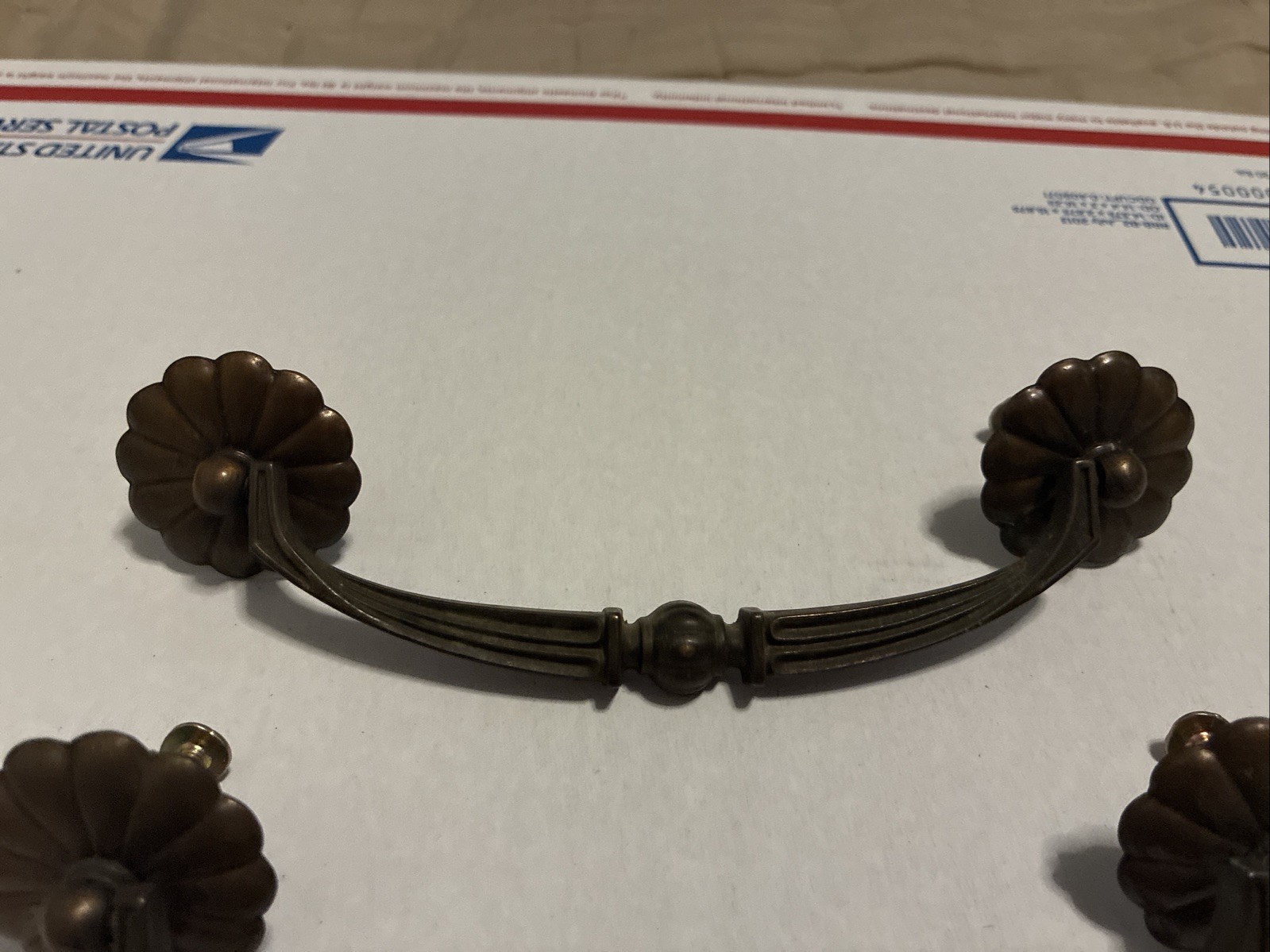 3pcsDrexel Esperanto Drawer Pull Tall Dresser Brass Vintage Drop Bail MCM Handle