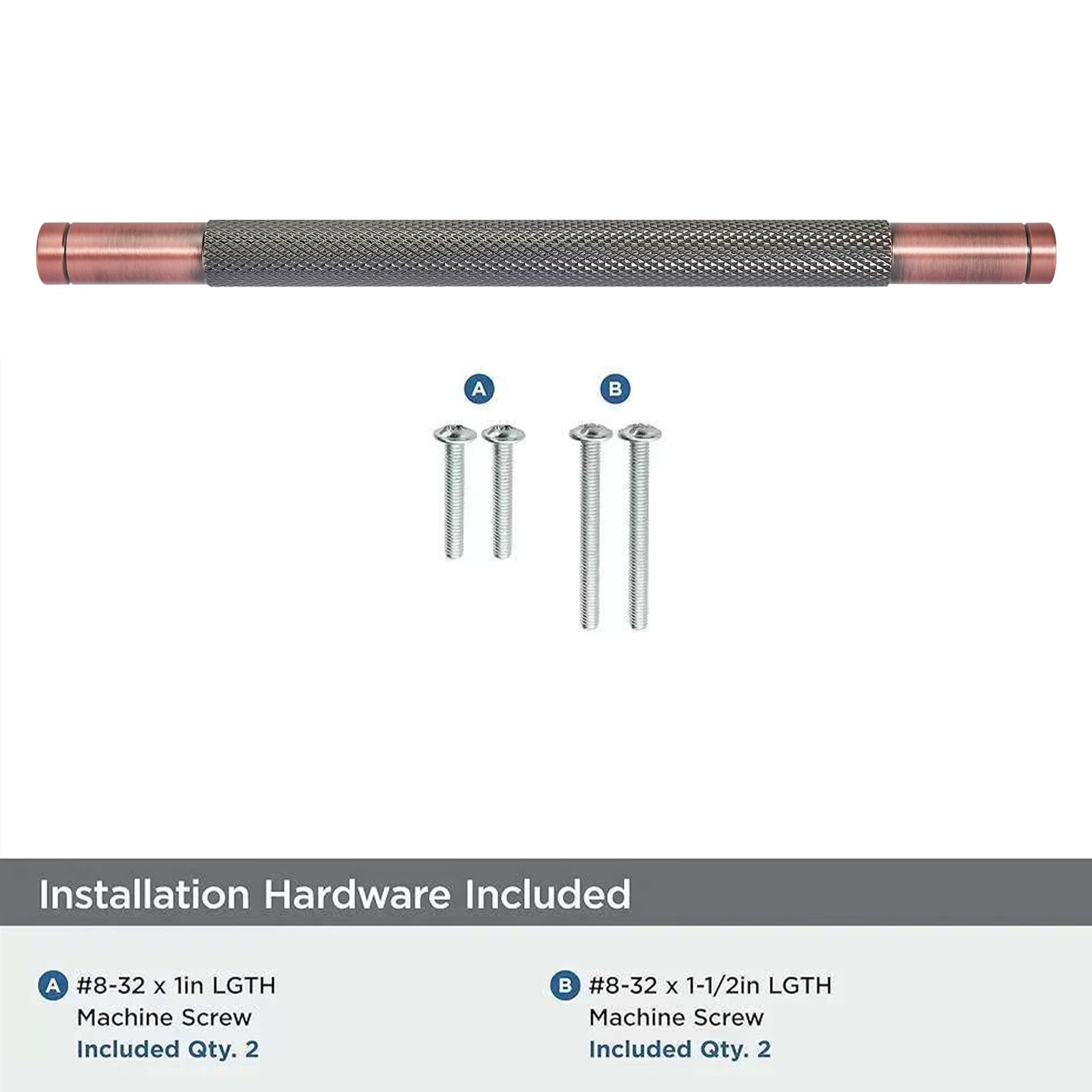 Khtumeware 10 Pack 3 Inch76Mm Aluminum Handles Knurled Brushed Antique Copper