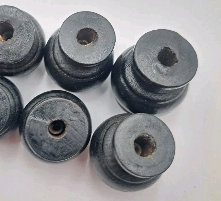 Vintage Drawer Pulls Door Spool Cabinet Knobs Cabinet Wooden Hardware Lot of 8