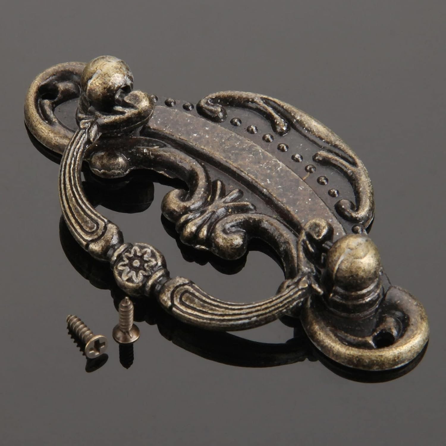 -Pack Vintage Antique Bronze Pull Handle for Drawer Jewelry Box 2.32″x1.1″ 2