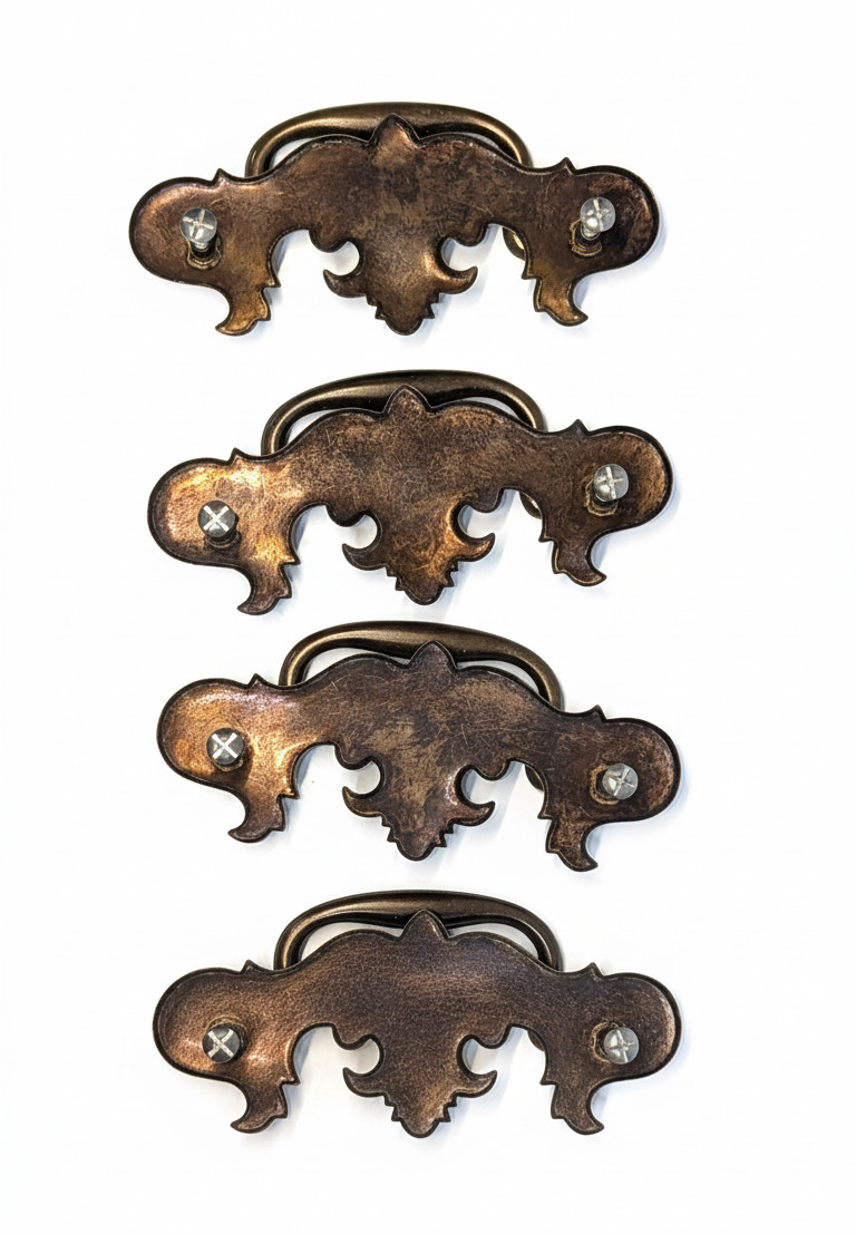 5.75″ KBC Keller Brass Company Drawer Pulls 4695 Chippendale Batwing Queen Ann