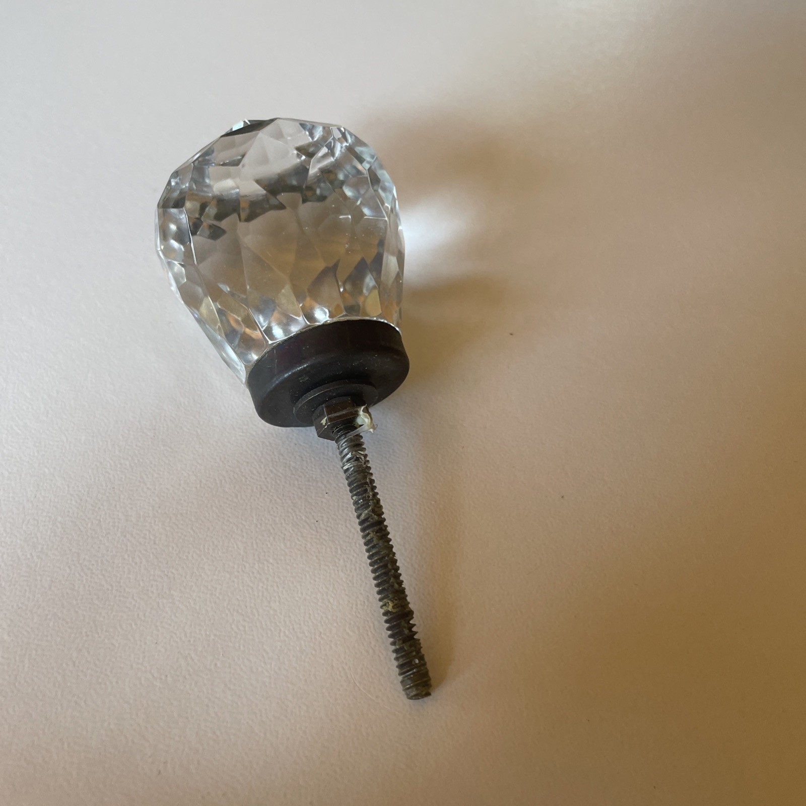 Clear Glass Faceted Drawer/ Cabinet Knob