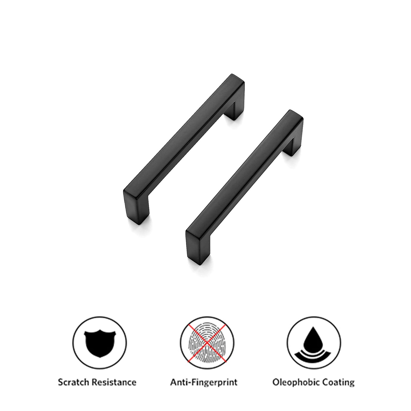 Ravinte 30 Pack Solid 3 Inch Center To Center Slim Square Bar Drawer Handles