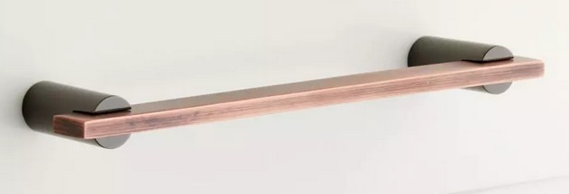 4″ Masella Solid Brass Cabinet Pull – Black Nickel/Antique Copper