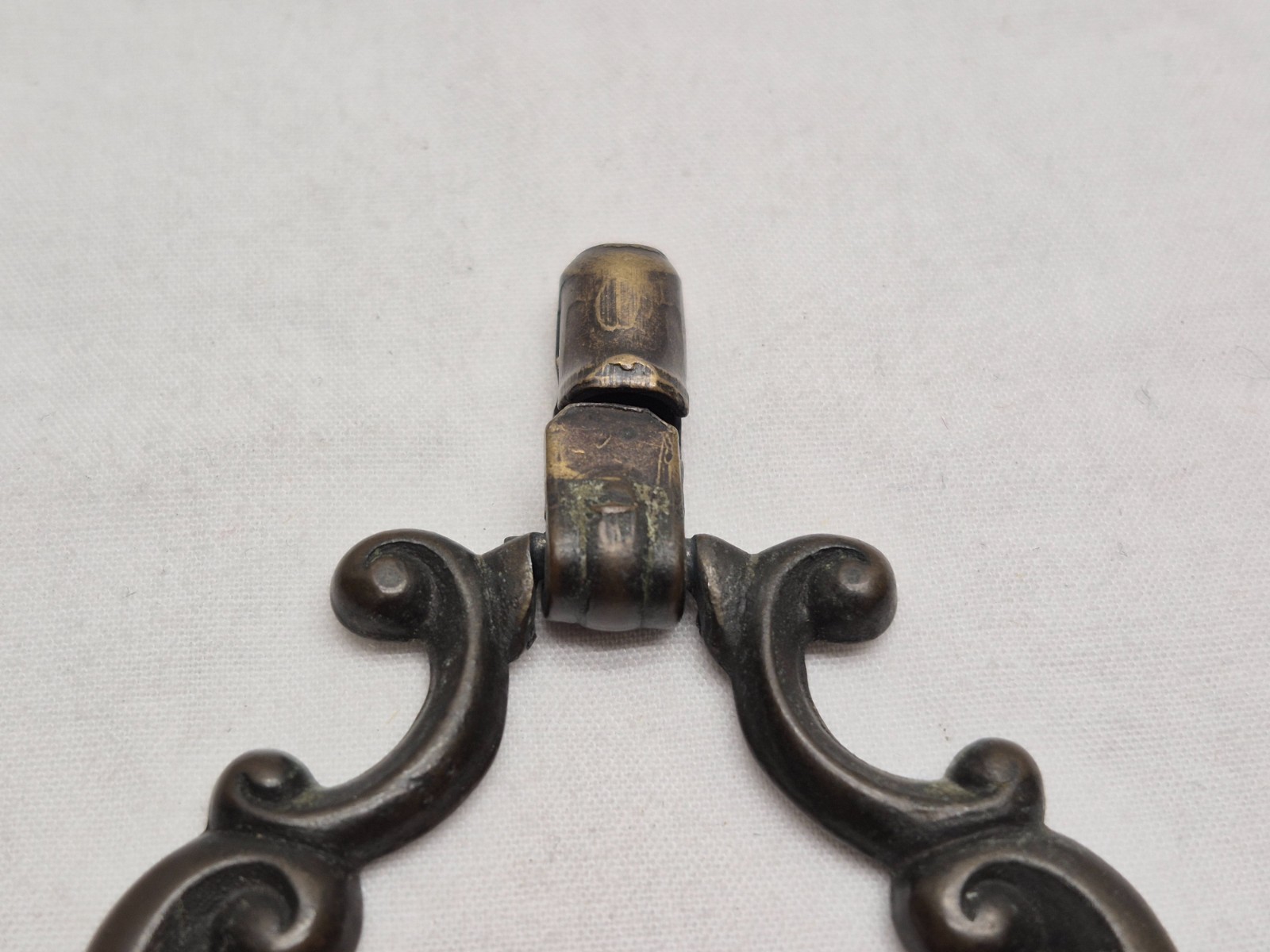 Vintage Antique Ornate Metal Drawer Pull Hardware Drop Ring Knob Bail Furniture