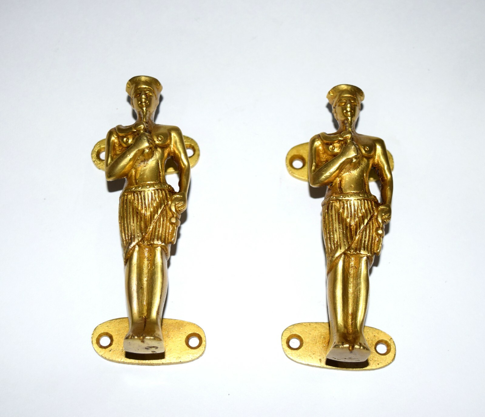 Brass Egypt Man Handle Pair King Door Pull Imperial Style Cabinet Handle EK699