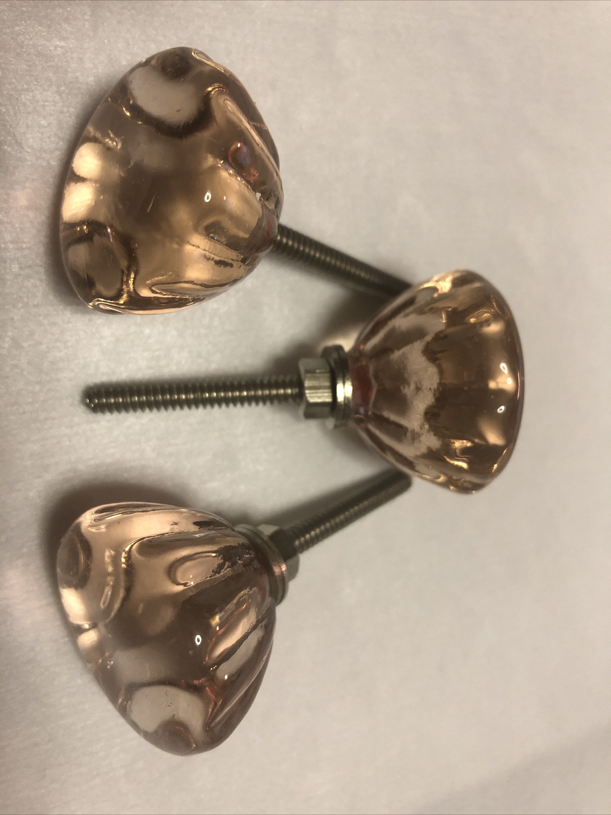 Beautiful Vintage Cabinet Drawer Knobs Pulls 4 Pink 3 Rose and 2 White.