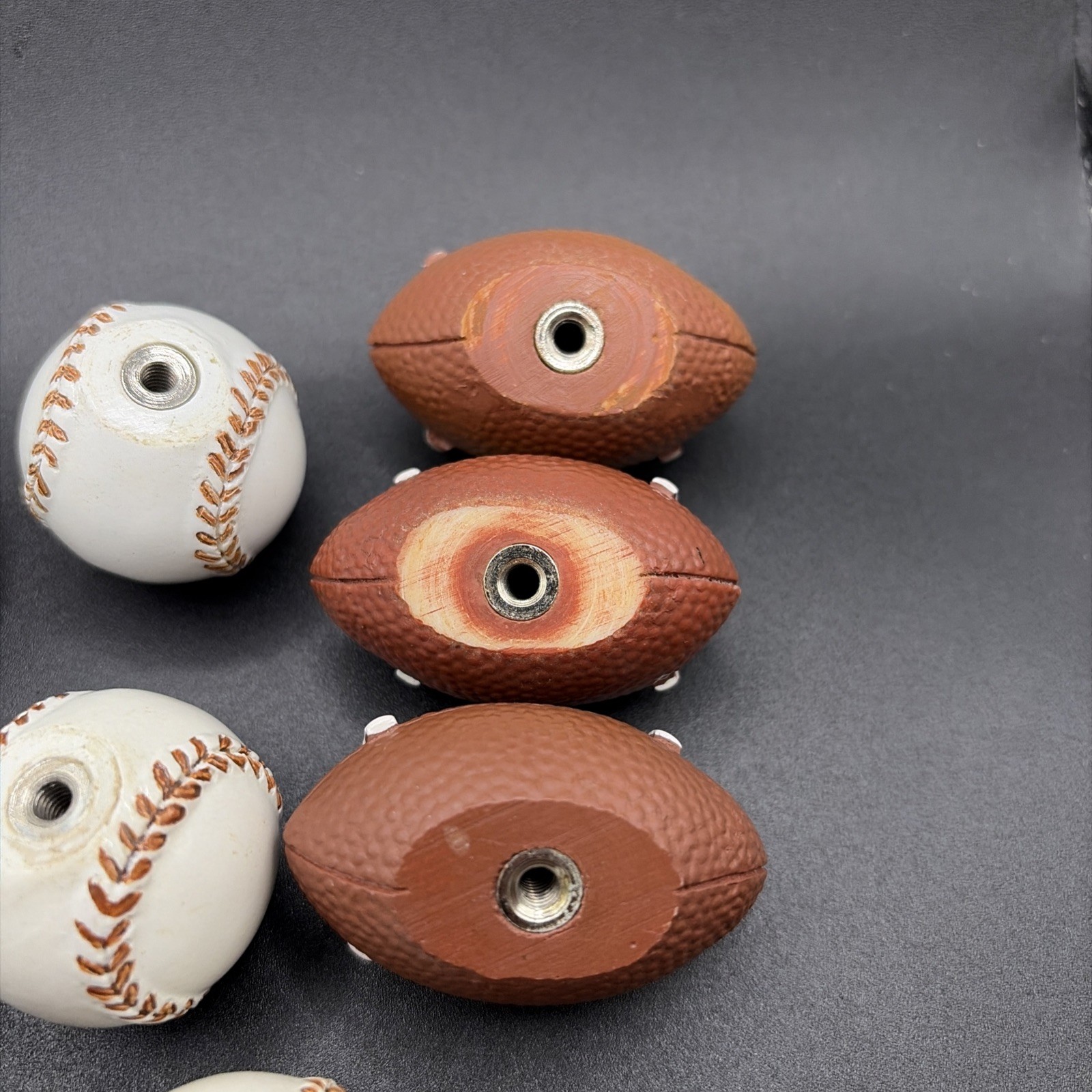 Vintage MultiSports Balls Dresser Handles Drawer Pulls. Set Of 10