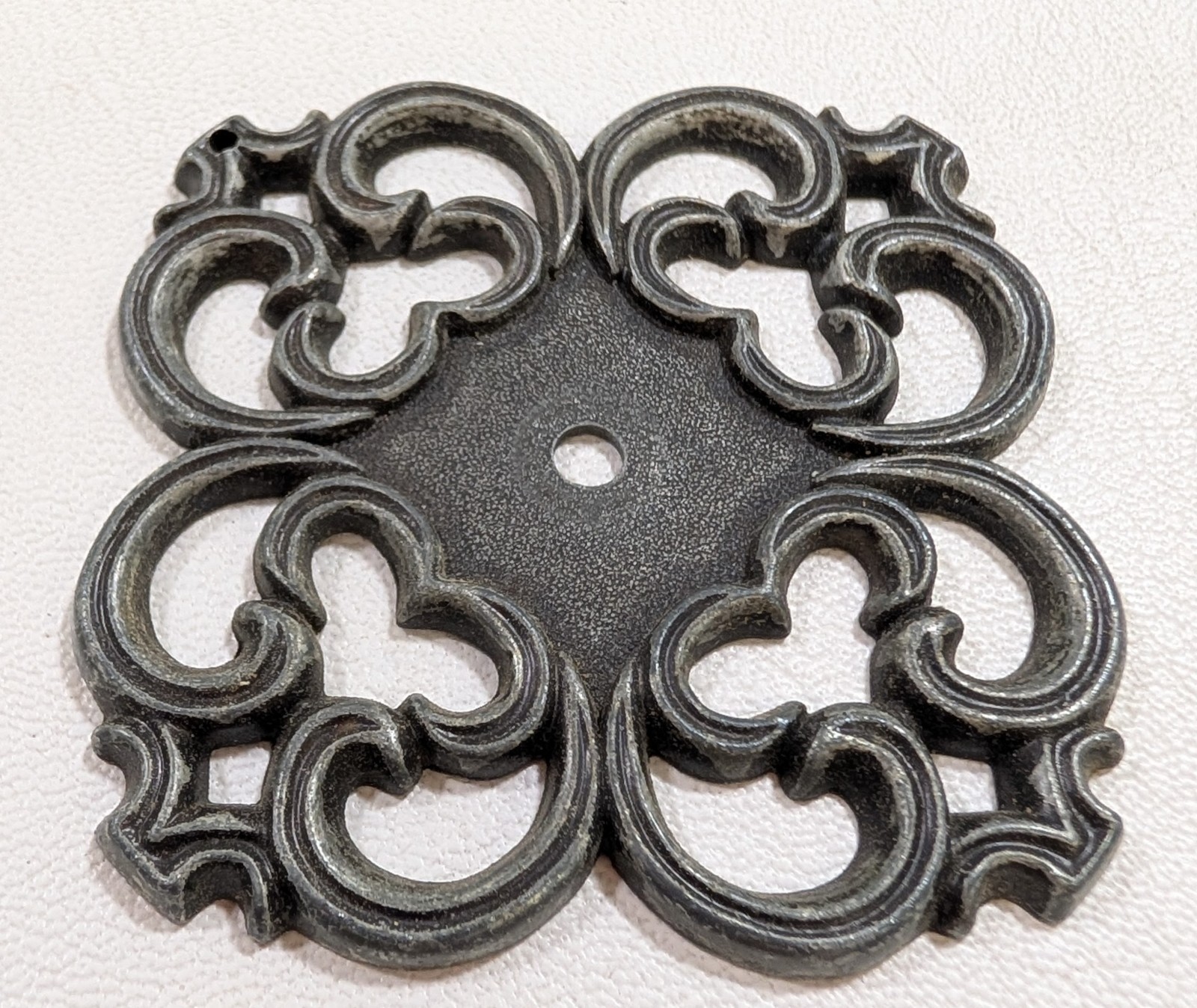 Lot of 6 Vintage Ajax 1060 Espana Royale Pewter Cabinet Backplates 2.5″