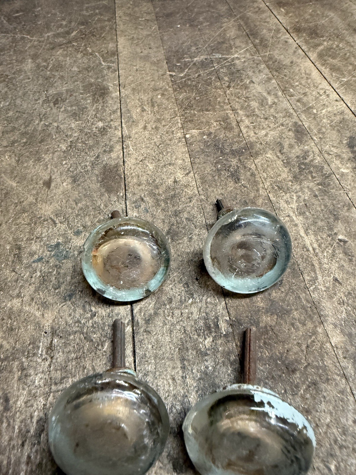 Antique Old Victorian Cabinet Drawer Pulls Glass Knobs Handles Hardware Lot USA