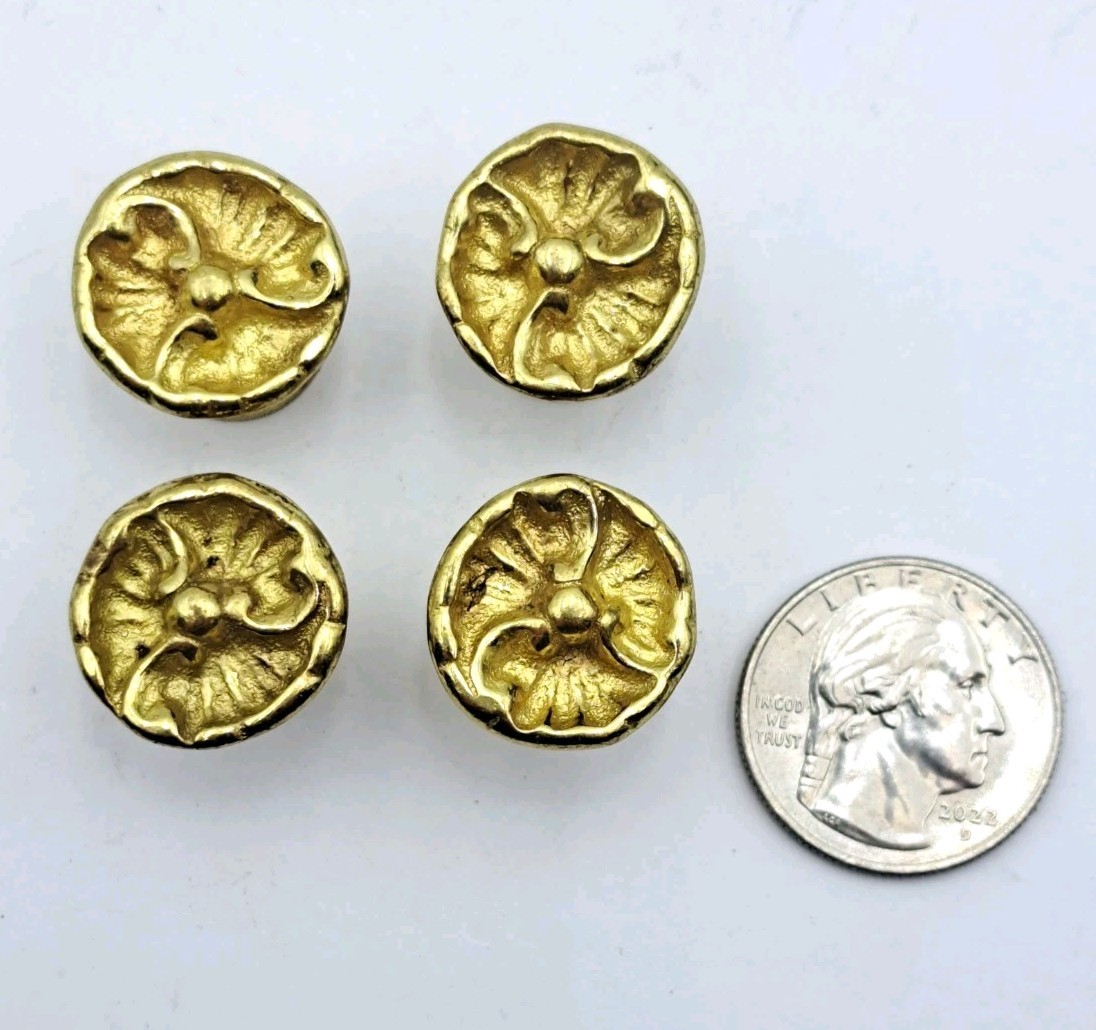 Vintage Knobs Small Round Knob Drawer Pulls Cabinet Furniture Hardware Lot of 4