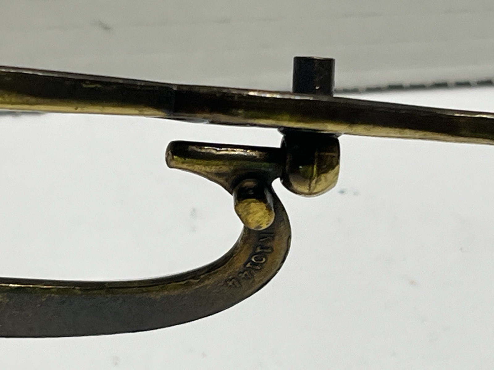 Vintage NOS KBC Heavy Antique Brass Ornate Scrollwork Drop Bail Pull