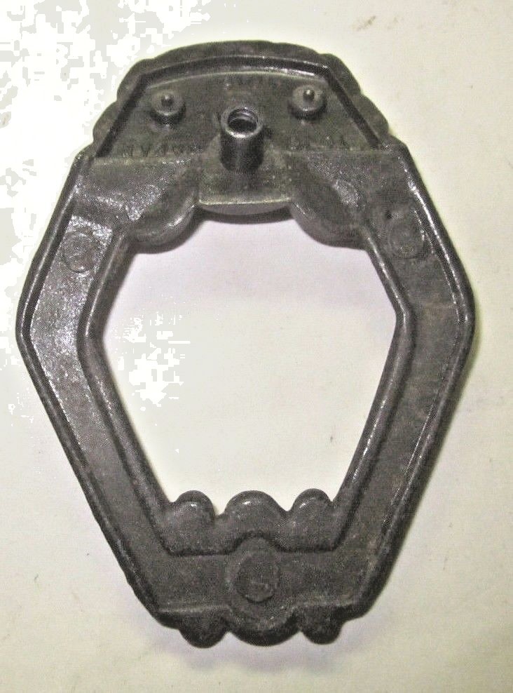 Toyo Japan 1890s Art Nouveau Hexagon Brass Pull Handle Cab. Door Drawer Antique