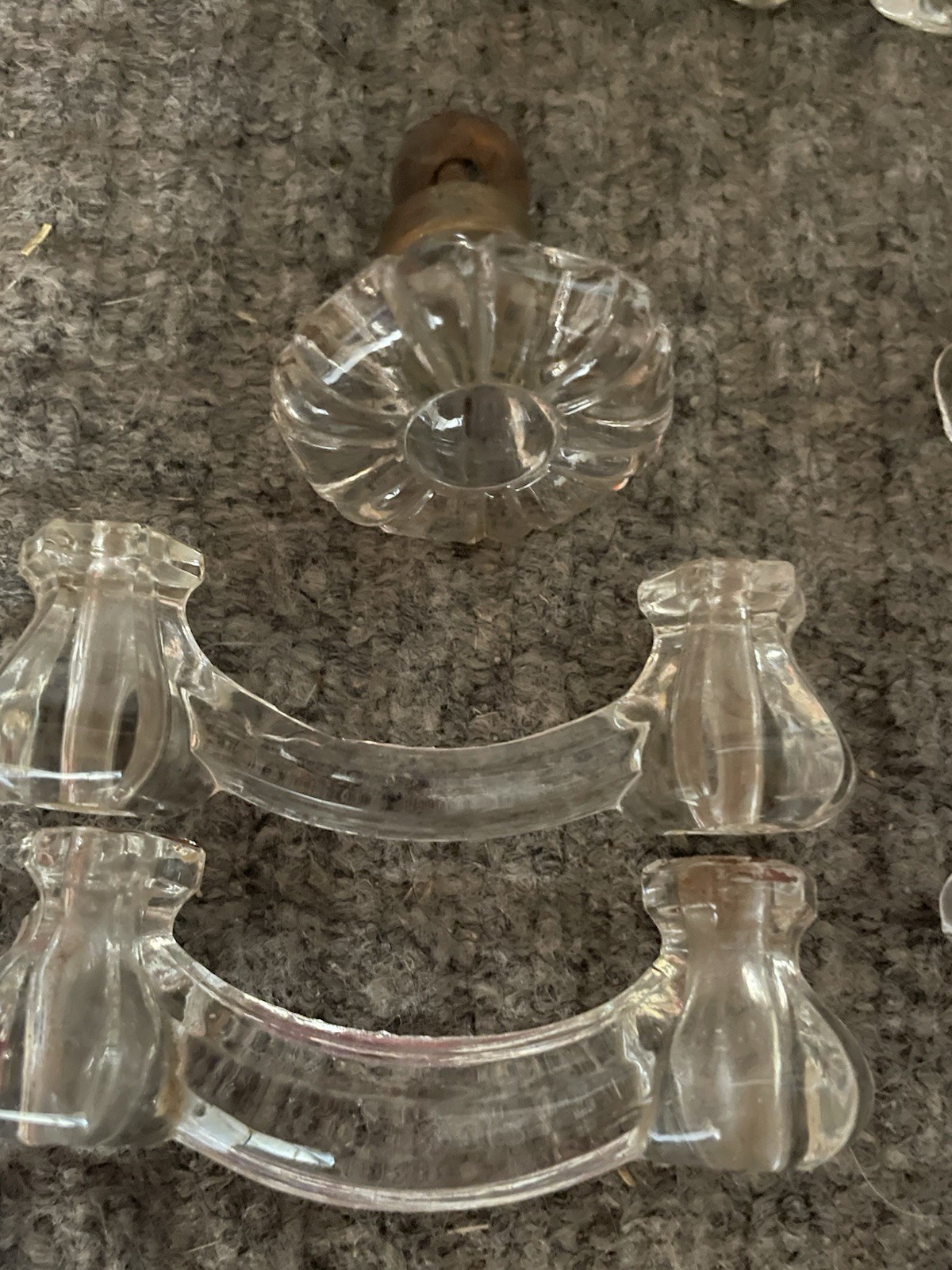 Antique Crystal Knobs. 35 Count. Some Are Very Old, Some Are 20 Years Old.
