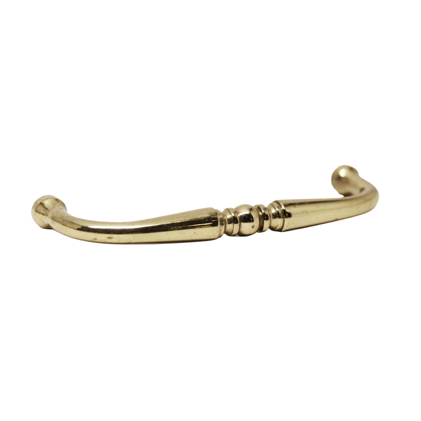 Polished Brass 4.25 in. Traditional Bridge Drawer Cabinet Pull