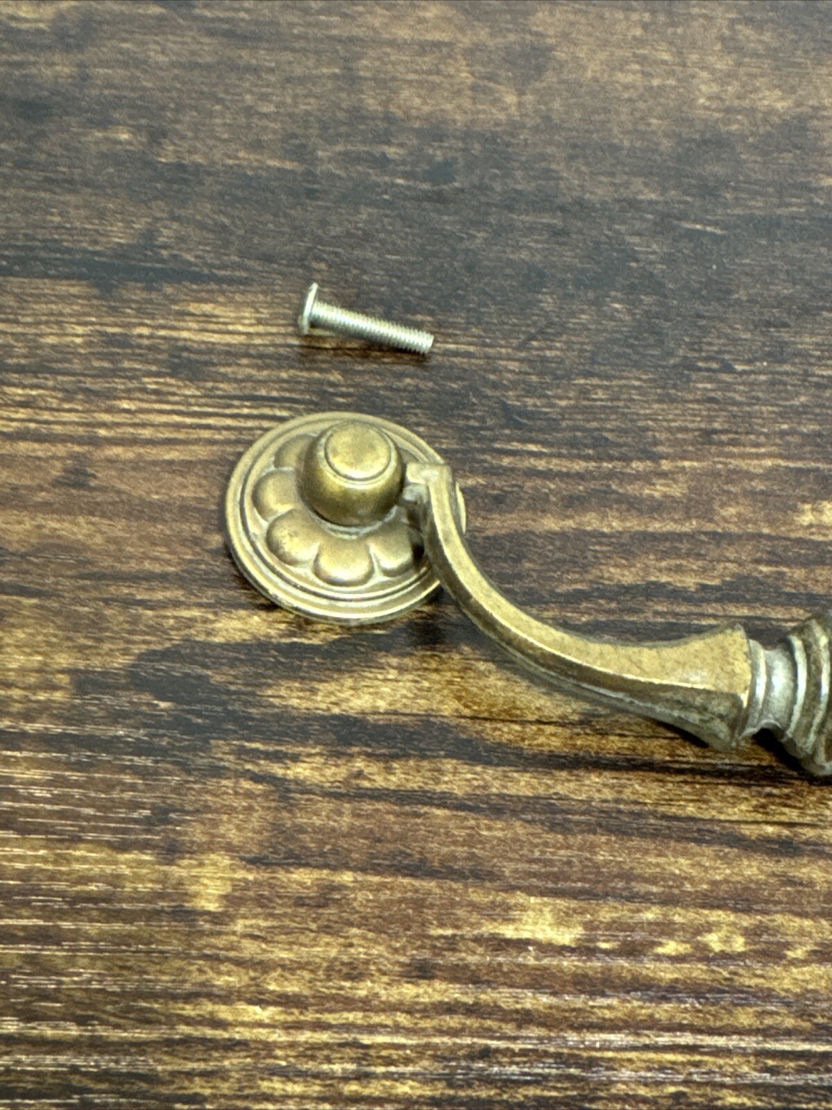Drexel Esperanto Drawer Pull Tall Dresser Brass Vintage Drop Bail MCM Handle