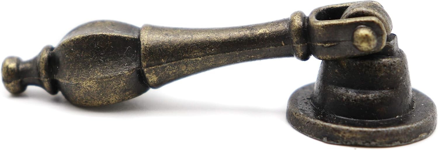 5-Pack Antique Vintage Tear Drop Pulls with Pendant for Dresser Drawer Cabniet