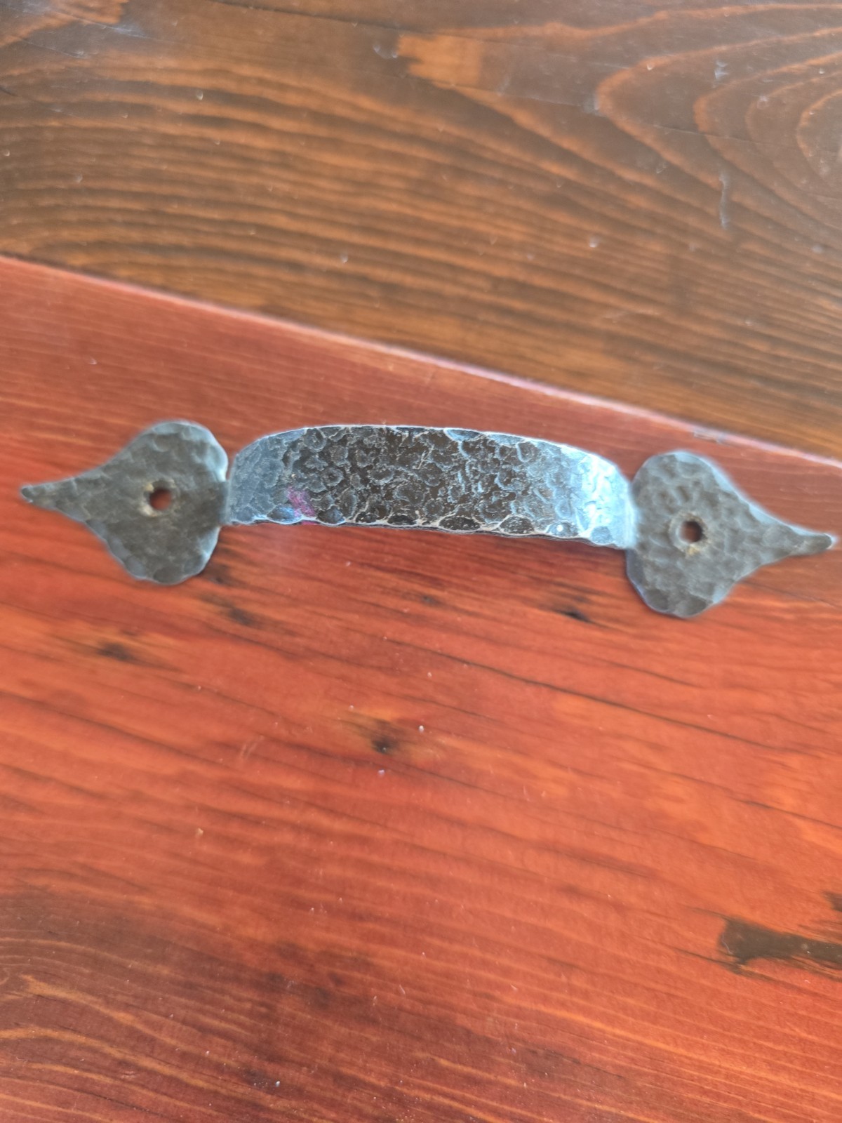 Mid Century Black Hammered Metal Drawer Cabinet Handles Pull Rustic