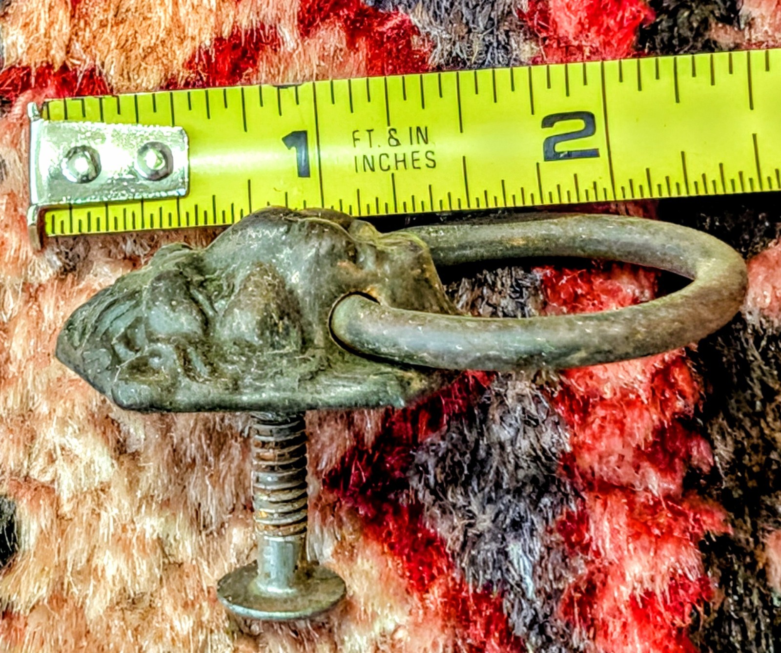 Antique Vintage Lion Head Ring Drawer Cabinet Pull Knob Hardware Architectual