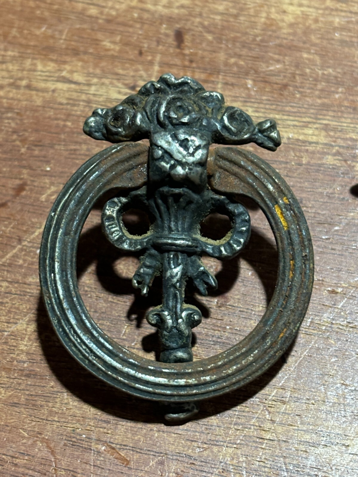Vintage Ornate Drawer Ring Pull Drop Bail
