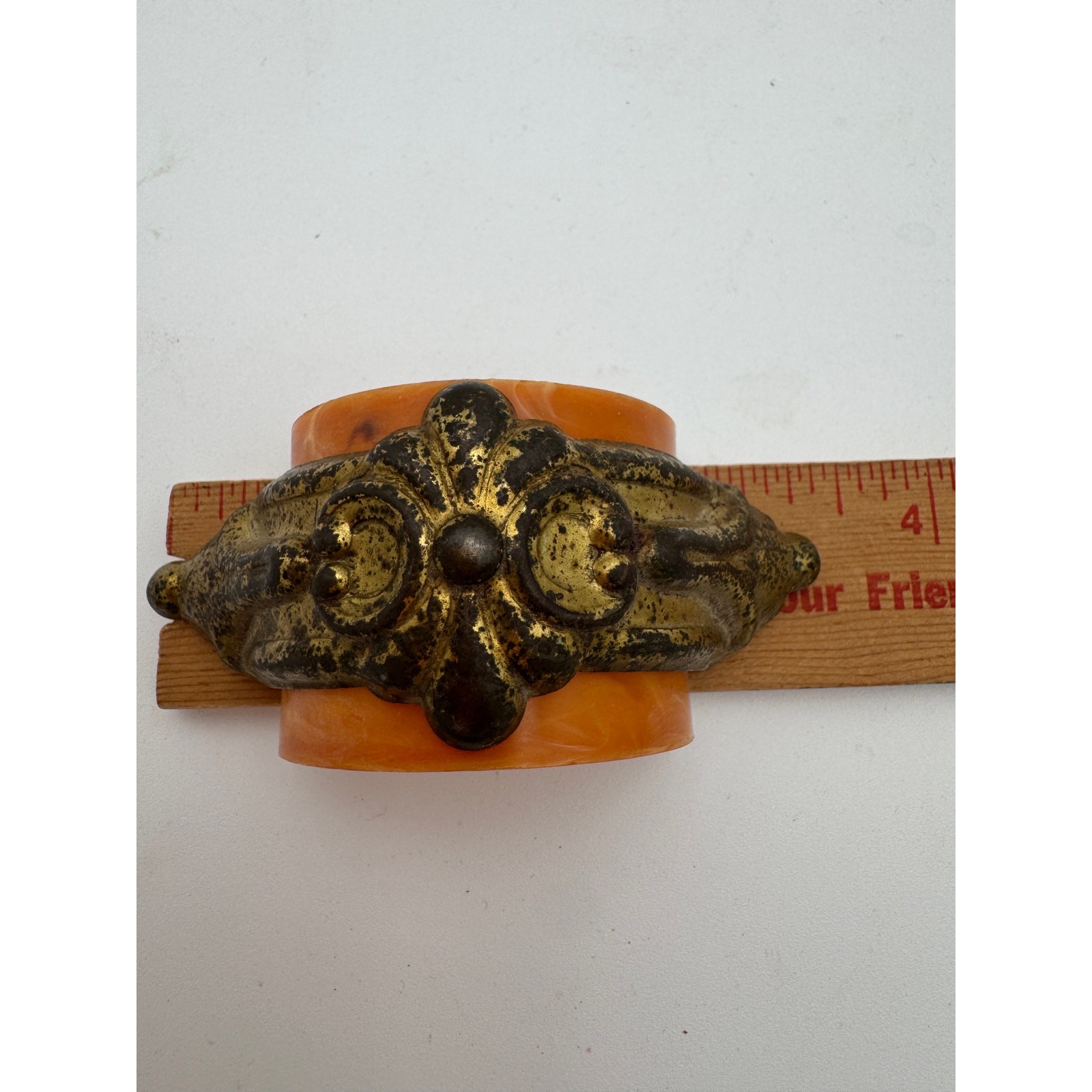 Vintage Drawer Pulls Bakelite and Brass 1940’s