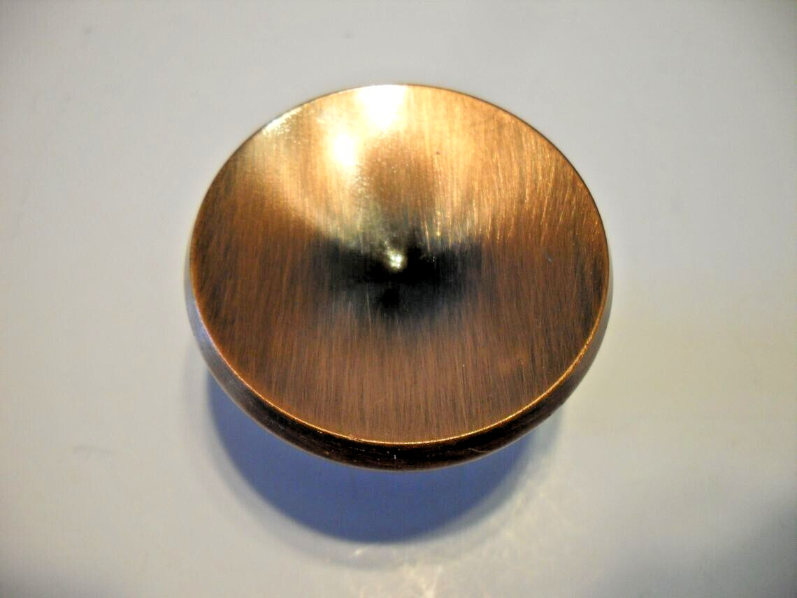 Vintage Nos 1-7/16″ Copper Flash Drawer Knobs Cabinet Door Pulls