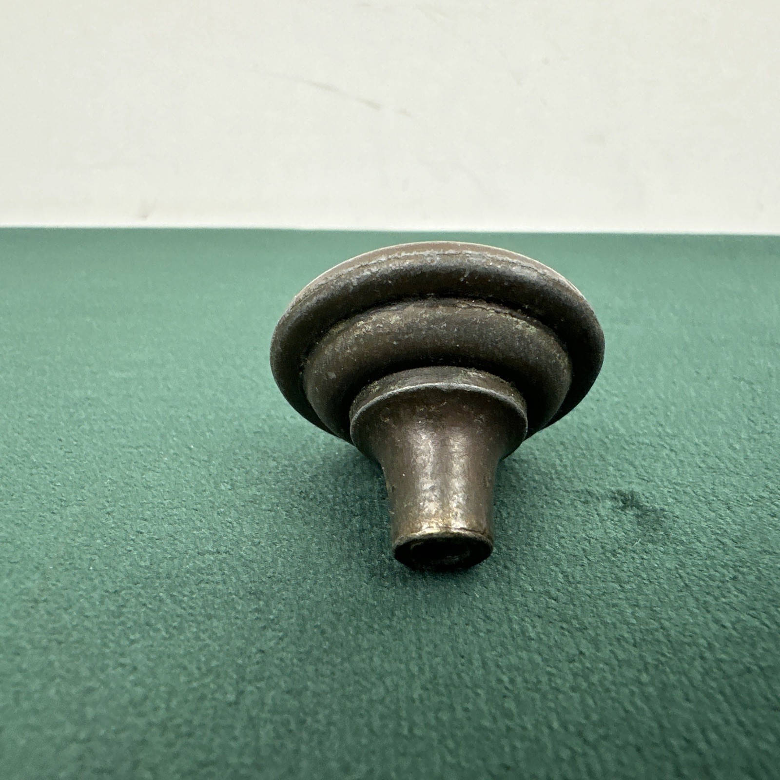Vintage Brass Cabinet Knob 1.25” Heavy Solid Round Mushroom Drawer Pull