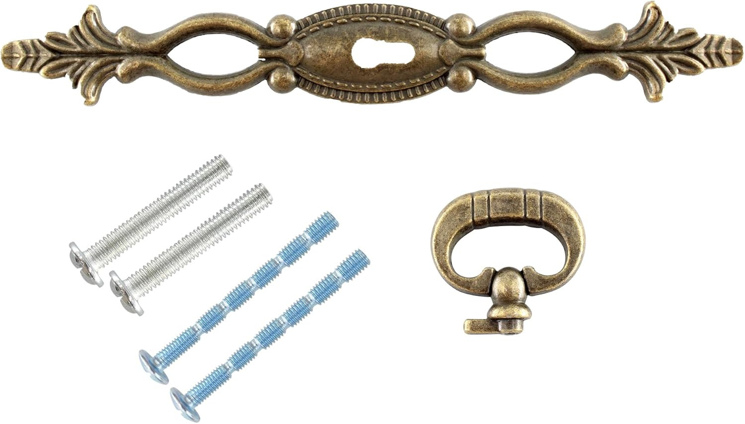 2PCS 6.3”/160mm Antique Cabinet Drawer Pulls, Vintage Style Bronze Cabinet Ha…