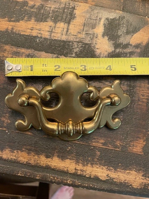 Set of 25 NEW Brass Chippendale Batwing Drawer Hardware Pull 3″ center
