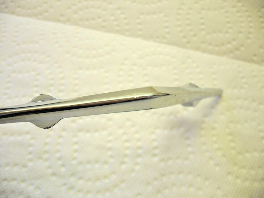 Vintage Nos Chrome Chevron Drawer Pull Stealth Fighter Jet Shape Cabinet Handle